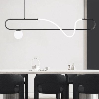 Linear Wave LED Chandelier - Image 4