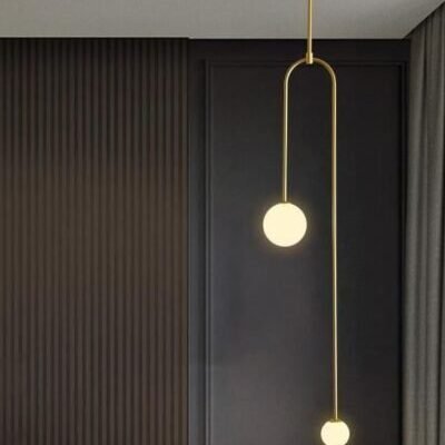 نجفة ديو أورب مودرن مزدوجة من معدن وزجاج ــ تسوق أفضل العروض