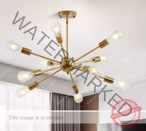 Chandelier Sputnik Gold