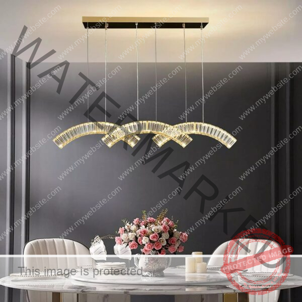 Modern Crystal Chandelier Linear Radiance