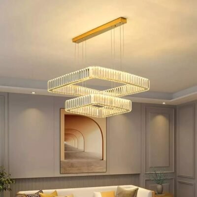 نجفة كريستال مودرن شاين – تصميم عصري فاخر بإضاءة LED مدمجة