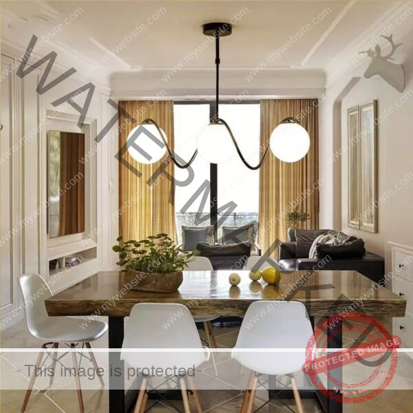 Trilight Swirl Chandelier