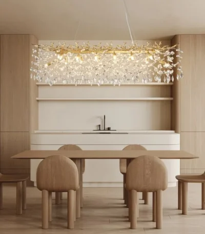 نجفة أوتمن ليفز كريستال – فخامة مستوحاة من الطبيعة