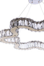 Modern Golden Wave Crystal Chandelier - Image 3