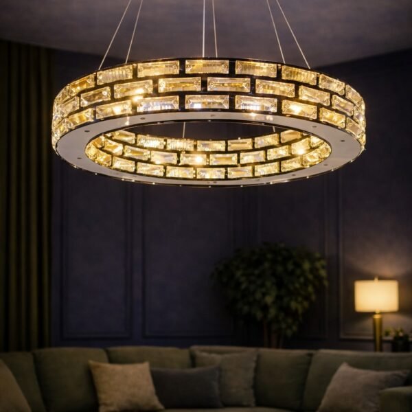 Crystal Brick Chandelier