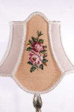 Brass Floor Lamp with Aubusson Lampshade - Image 3