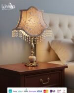 Floral Elegance Brass Table Lamp