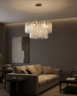 نجفة عصرية جولدن جلاس جراديانتس اضاءة وزجاج ديكور راقي| عروض مميزة