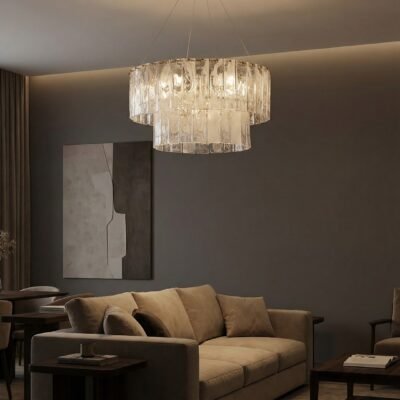 نجفة عصرية جولدن جلاس جراديانتس اضاءة وزجاج ديكور راقي| عروض مميزة