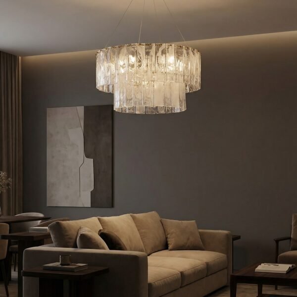 نجفة عصرية جولدن جلاس جراديانتس اضاءة وزجاج ديكور راقي| عروض مميزة