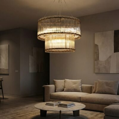 نجفة مودرن شيمرينج جلاس سيركلز اضاءة وزجاج ديكور عصري | تسوق الأن