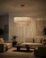 نجفة فنية شيمرينج جلاس ووترفول اضاءة ديكور فني للمنزل| تسوق بأفضل سعر