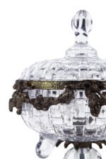 Royal Pedestal Crystal Bonbonniere with Brass Base - Image 5