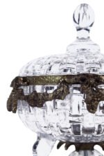 Royal Pedestal Crystal Bonbonniere with Brass Base - Image 4