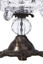Royal Pedestal Crystal Bonbonniere with Brass Base - Image 3