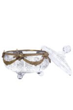 Royal Crystal Bonbonniere with Brass Accents - Image 4