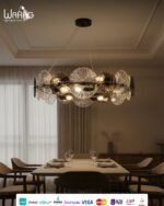 نجفة كريستال ميدنايت صن برست – تصميم عصري فاخر