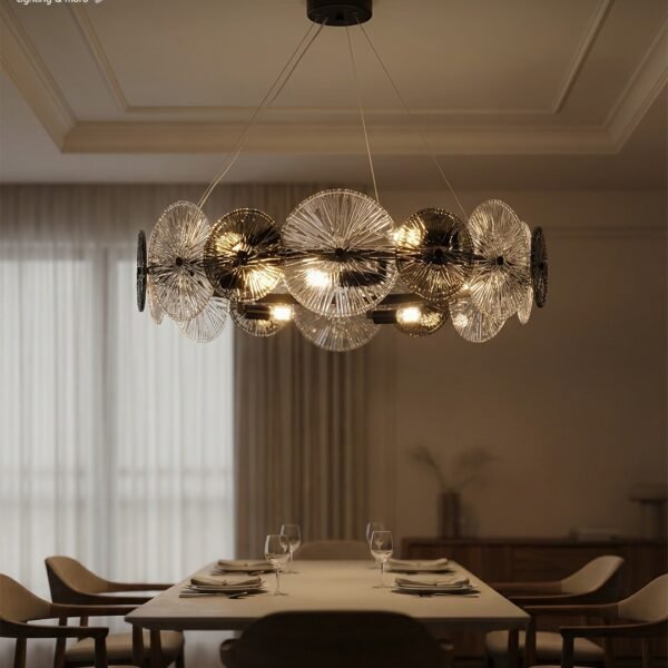 نجفة كريستال ميدنايت صن برست – تصميم عصري فاخر