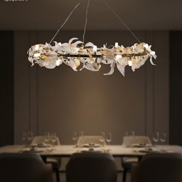 نجفة كريستال جولدن لوريل بايركس