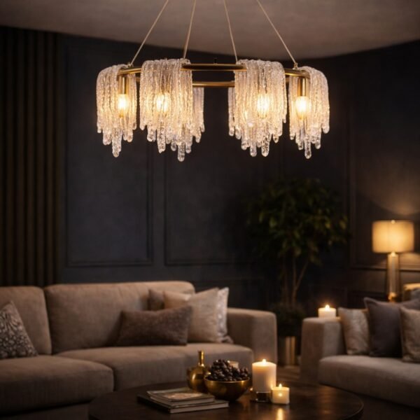 ثريا كريستال كلاود فاخرة – إضاءة ديكور راقية للمنزل