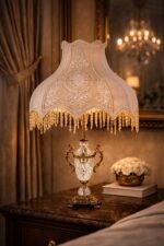 أباجورة نحاس كريستال