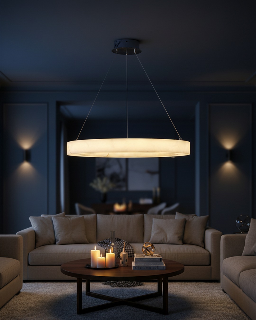 WhatsApp Image 2025-12-29 at 5.28.34 PM نجفة ألاباسترا هالو مودرن ماربل - الصورة 1