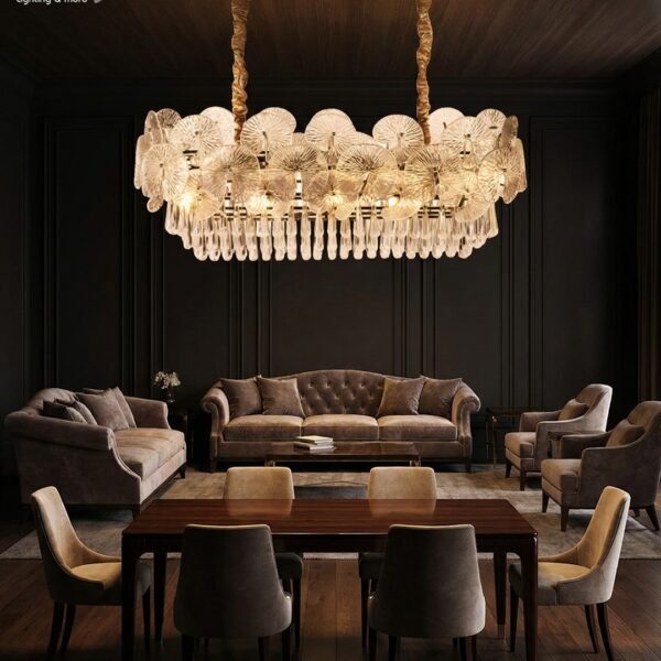 Vespera Grand Linear Oxide Chandelier