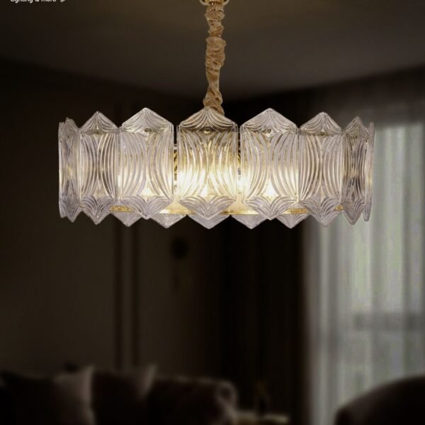 Lyra Ripple Crystal Chandelier