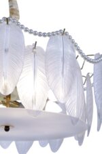 ⁦نجفة سيرافينا بلوم بيرل وريشة⁩ - الصورة ⁦3⁩