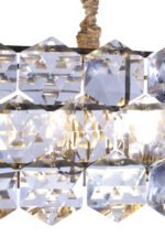 Lyra Geometric Crystal Oval Oxide Chandelier - Image 4