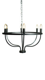 Modern Black Ring Candelabra Chandelier - Image 4