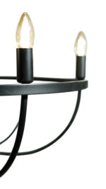 Modern Black Ring Candelabra Chandelier - Image 3