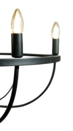 Modern Black Ring Candelabra Chandelier - Image 3