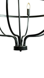 Modern Black Ring Candelabra Chandelier - Image 5