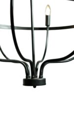Modern Black Ring Candelabra Chandelier - Image 5