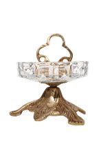 Luxurious Crystal & Brass Ashtray - Image 2