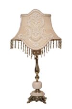 ⁦أباجورة صالون نحاس ملكي مع رخام بجيبير تركي فاخر⁩ - الصورة ⁦2⁩