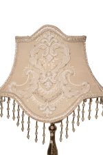 Royal Brass & Marble Salon Lamp with Premium Turkish Guipure - Image 3