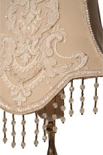 Royal Brass & Marble Salon Lamp with Premium Turkish Guipure - Image 4