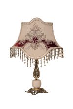 Royal Brass & Marble Bedroom Lamp