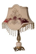 Royal Brass & Marble Bedroom Lamp - Image 4