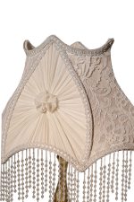 Royal Brass & Crystal Salon Lamp with Turkish Guipure Shade - Image 3