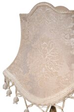 Royal Brass & Marble Salon Lamp with Luxury Velvet Shade & Handcrafted Trimmings - Image 4
