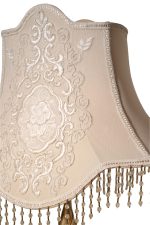 Royal Brass & Crystal Salon Lamp with Premium Turkish Guipure Shade - Image 3