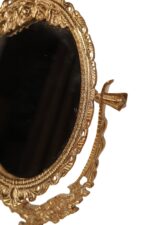 Luxurious Ornate Brass Swivel Tabletop Mirror - Image 4