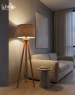 Modern Beechwood Floor Lamp