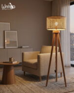 لمبادير خشب مع رتان