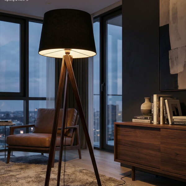 Modern Black Edition Tripod Floor Lamp