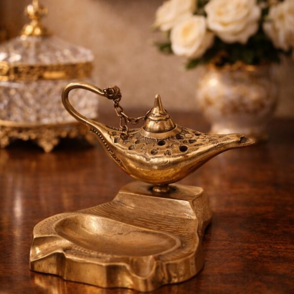 Royal Brass Ashtray with "Aladdin’s Magic Lamp"