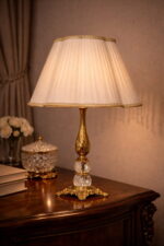 Royal Brass & Crystal Salon Lamp